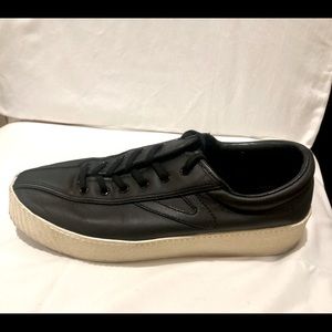 Tretorn Black Leather Casual Shoes , Vintage Classic Style